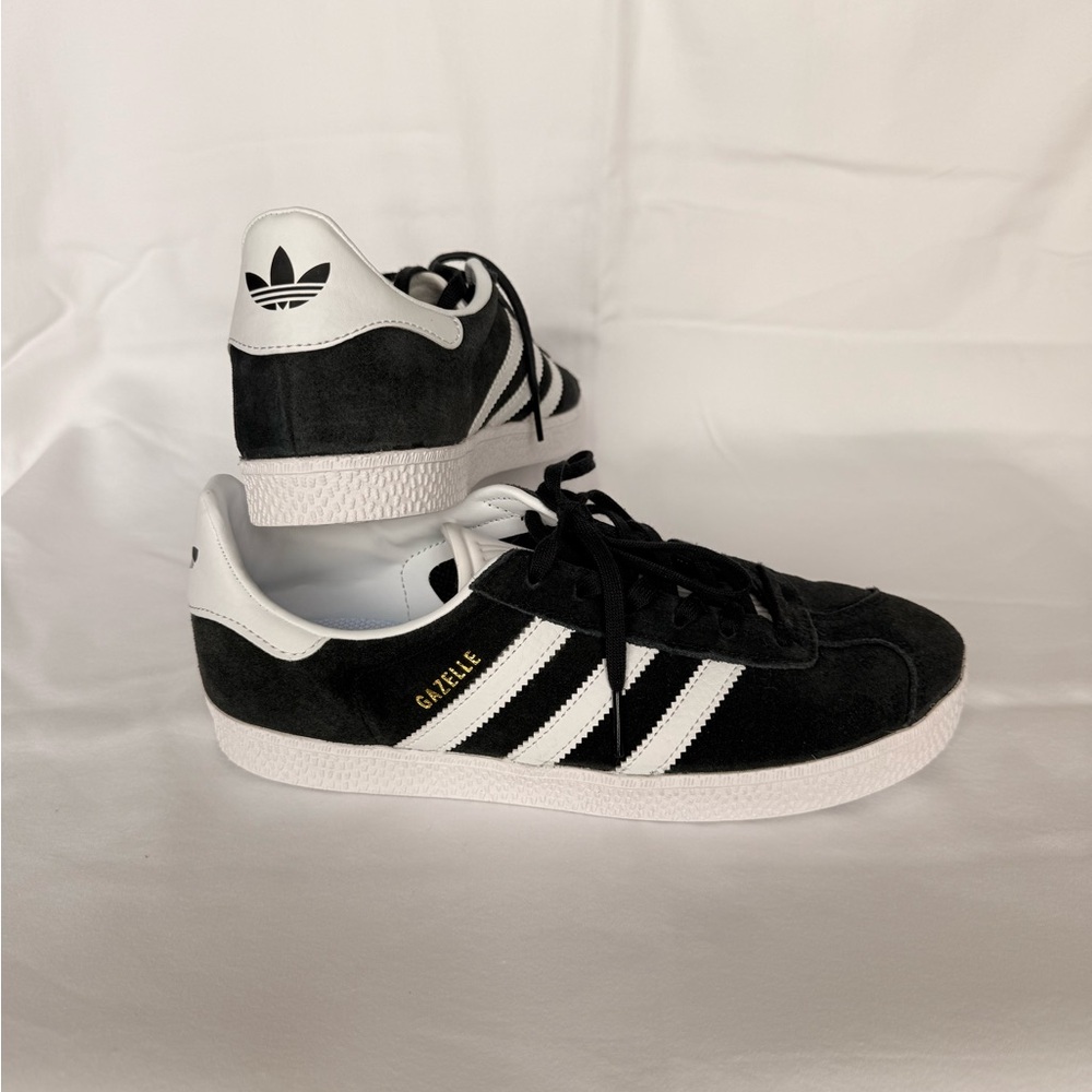 Adidas Gazelle Black Suede with White Accents